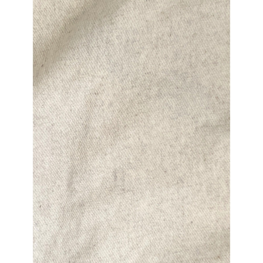 100% Wool Woven‎ Mexican Poncho Natural Button Front OSFM Cream Vintage - Picture 4 of 8